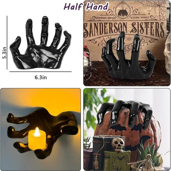 Halloween Decorations, Pack of 3 Wall Mounted Creepy Reaching Hands - Picture 5 of 7